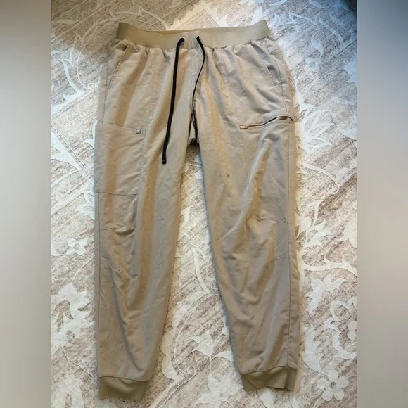 Fabletics Women’s High-Rise On-Call Scrub Jogger Tan XXL - Picture 3 of 5